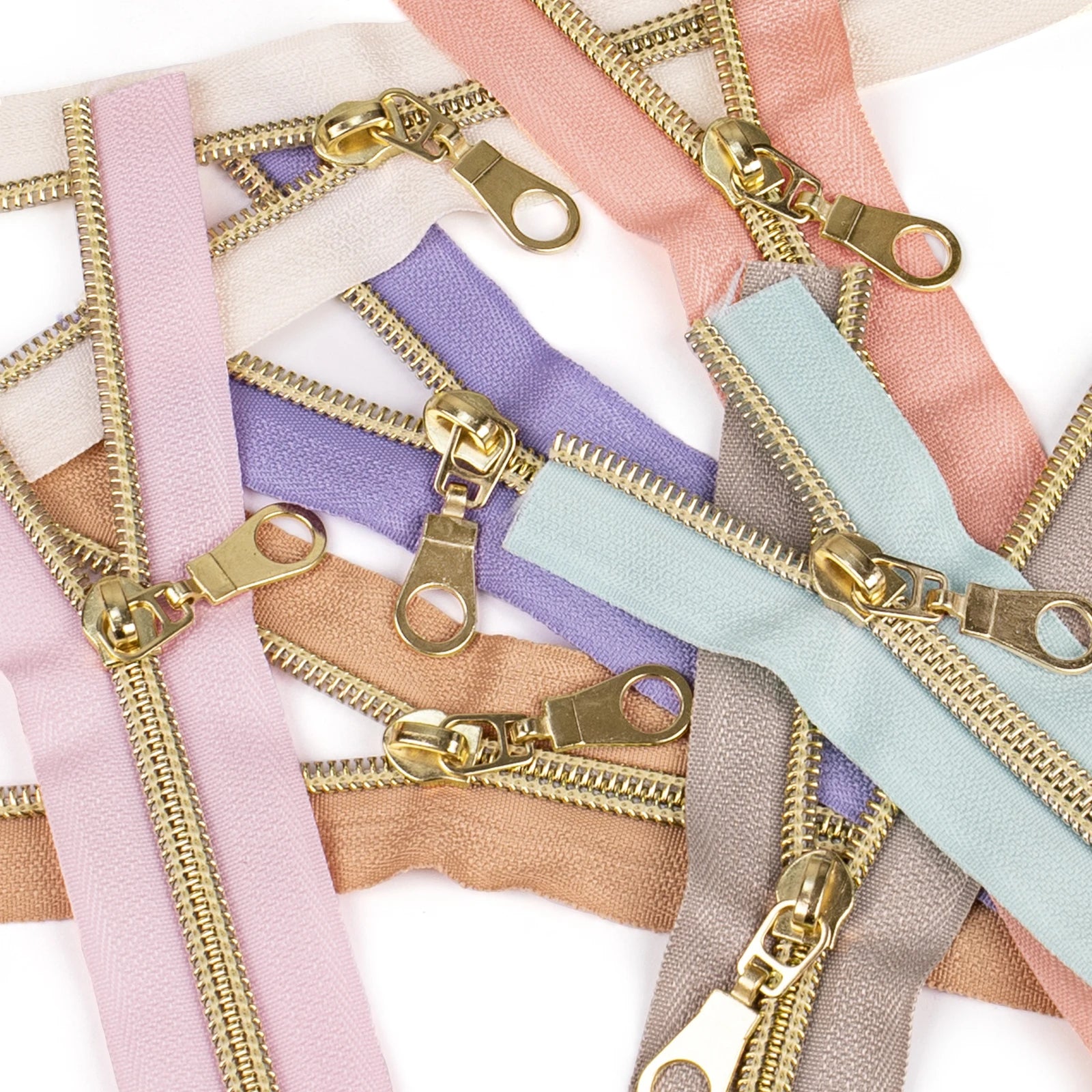 Contrast Color Zipper Set 5m 4. Zipper 10 Zipper Puller,