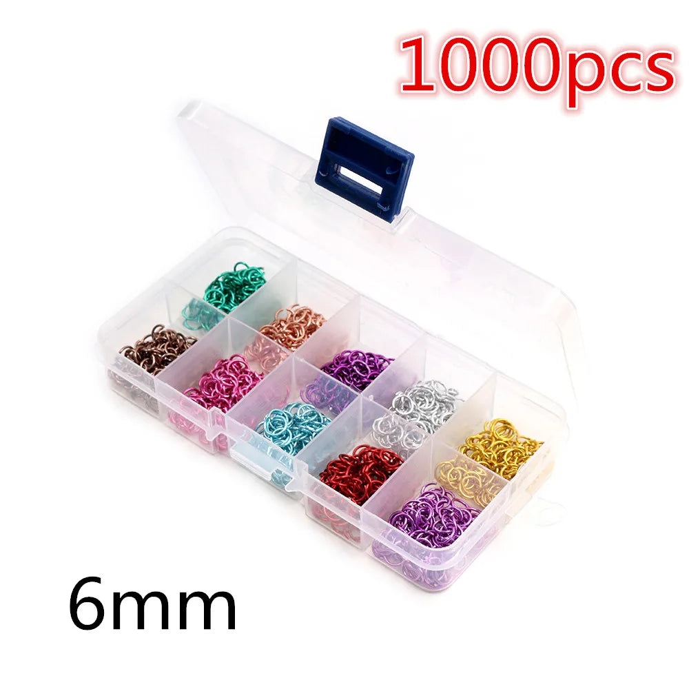 Box 3/4/5/6/7/8 10mm 8-Colors Open Jump Rings Link Loop Connector