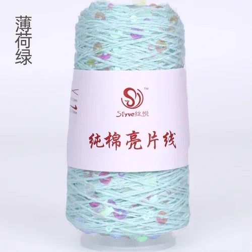 3mm+6mm sequin thread, pure cotton, hand-woven DIY yarn, special price