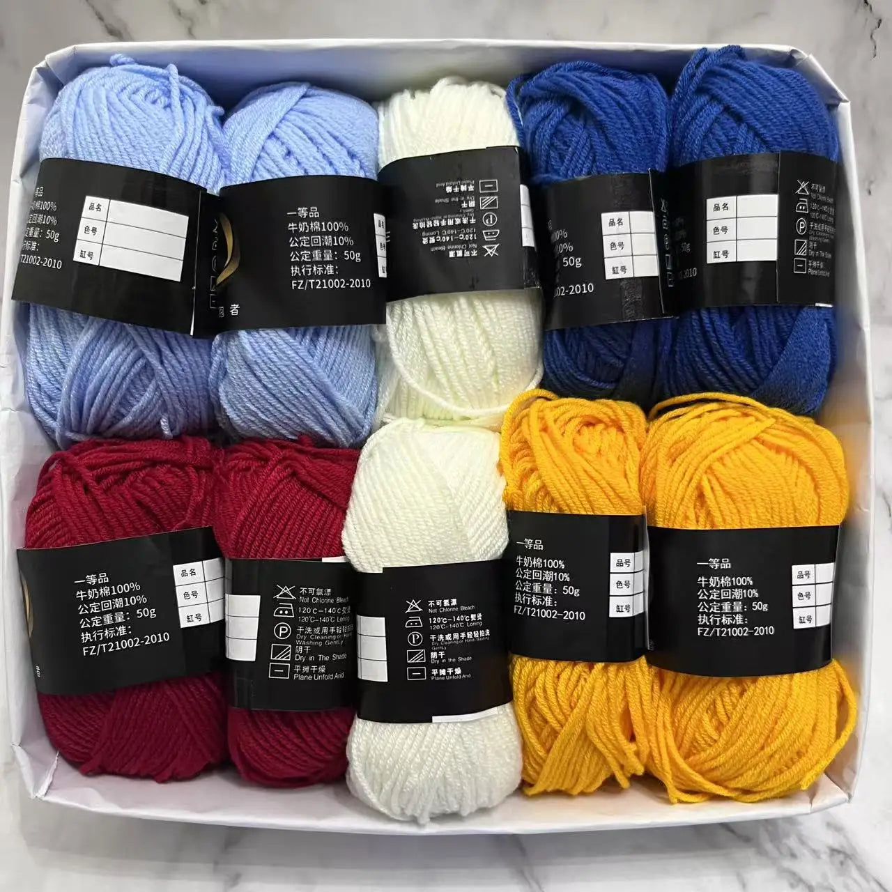 10pcs/Lot Milk Cotton Yarn 500g Soft-Dyed 4ply Knitting Crochet Bags