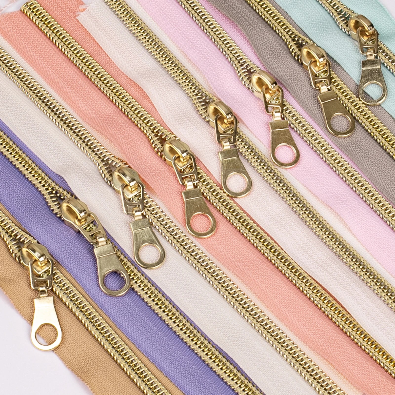 Contrast Color Zipper Set 5m 4. Zipper 10 Zipper Puller,