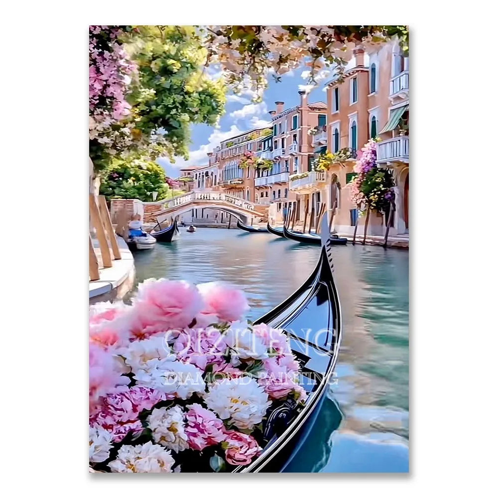 European Architecture 5D DIY Diamond Painting Kit Natural Landscape