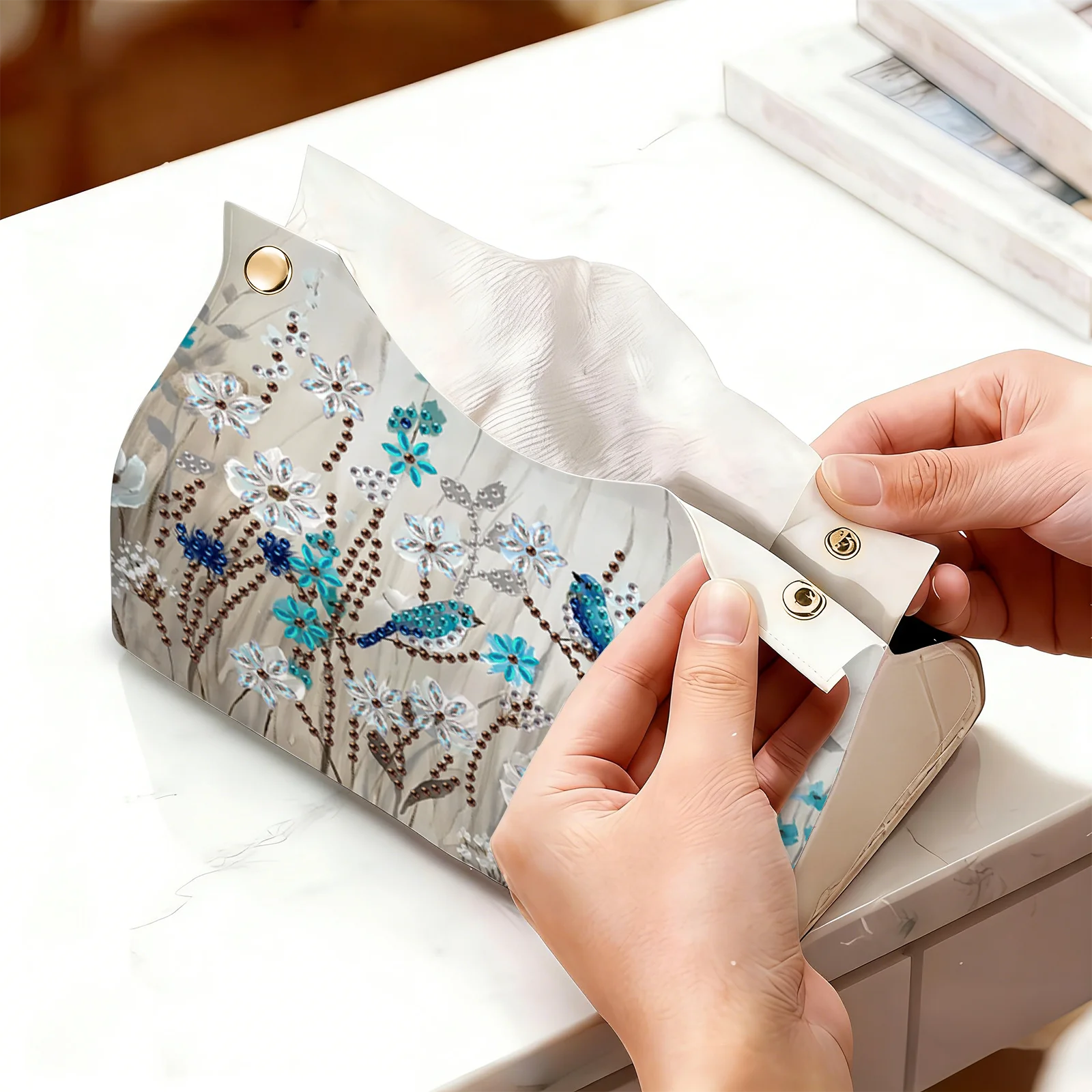 1Pc Diamond Painting kit tissue box Animal Pattern Bedroom display