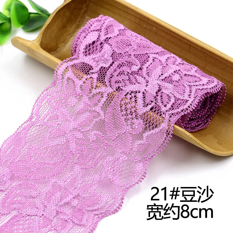 1Meter Elastic Lace Ribbon Crafts Fabric Lace Trimming Home Garment