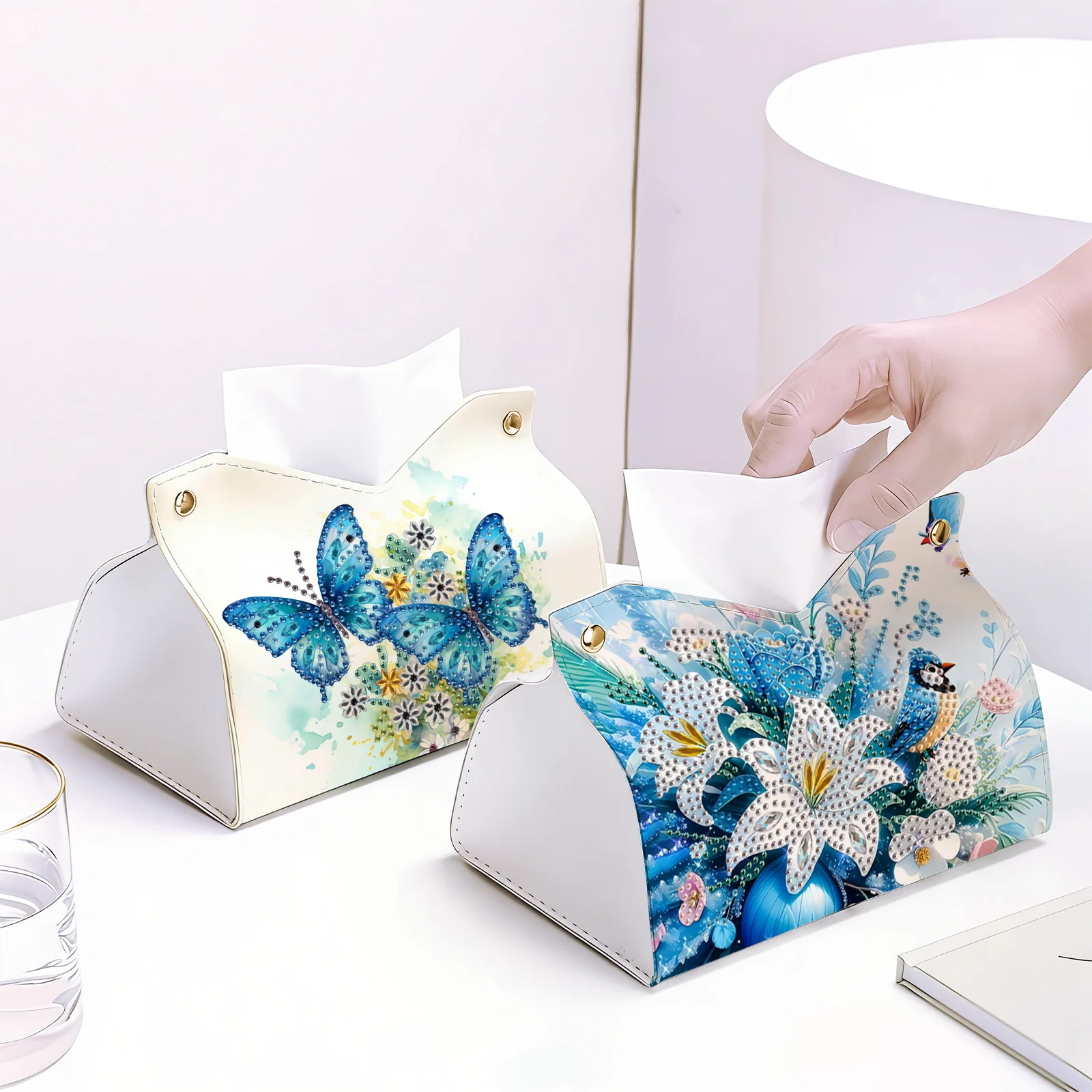 1Pc Diamond Painting kit tissue box Animal Pattern Bedroom display