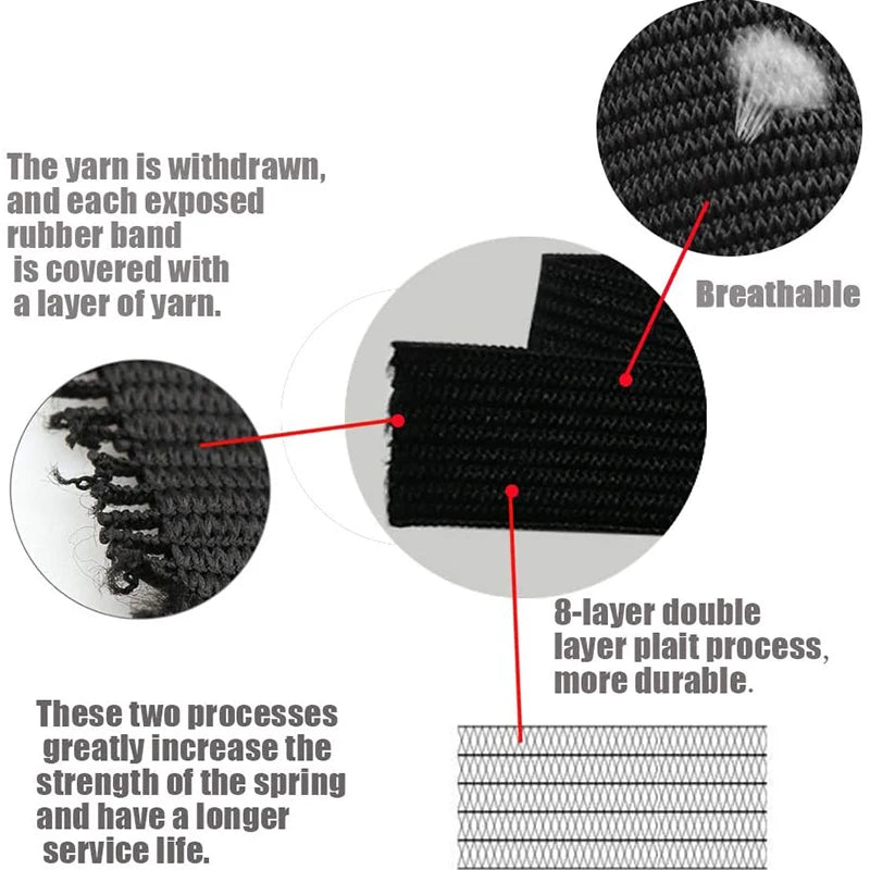 5Meters Sewing Elastic Band Heavy Stretch High Elasticity Knit White/black/10-60MM