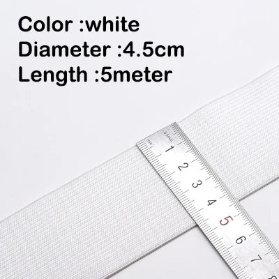 5Meters Sewing Elastic Band Heavy Stretch High Elasticity Knit White/black/10-60MM