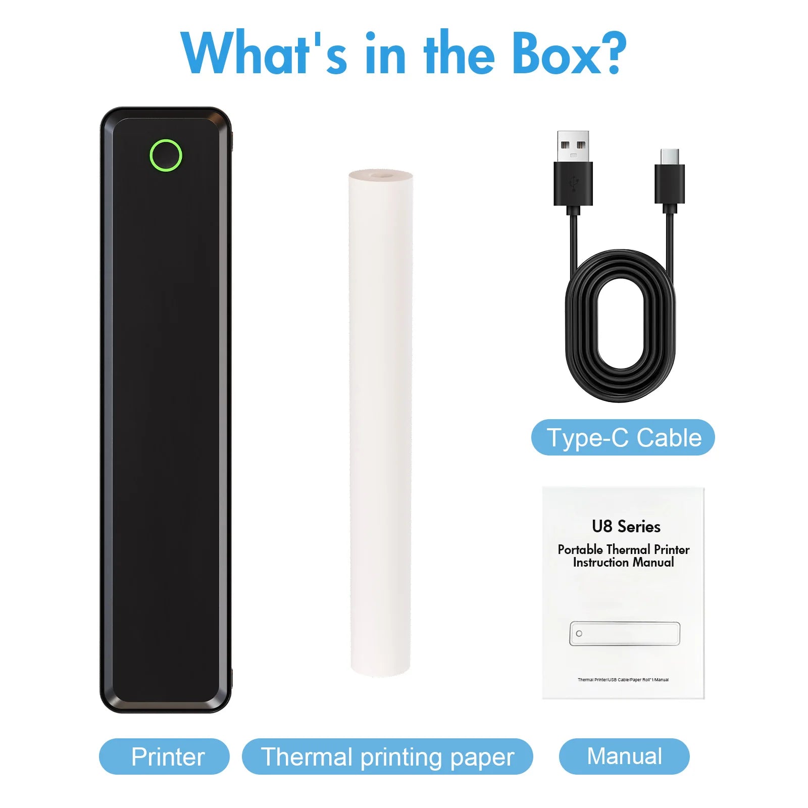 Portable Printers Wireless Inkless Thermal A4 Label Maker US Letter/A4/A5/B5