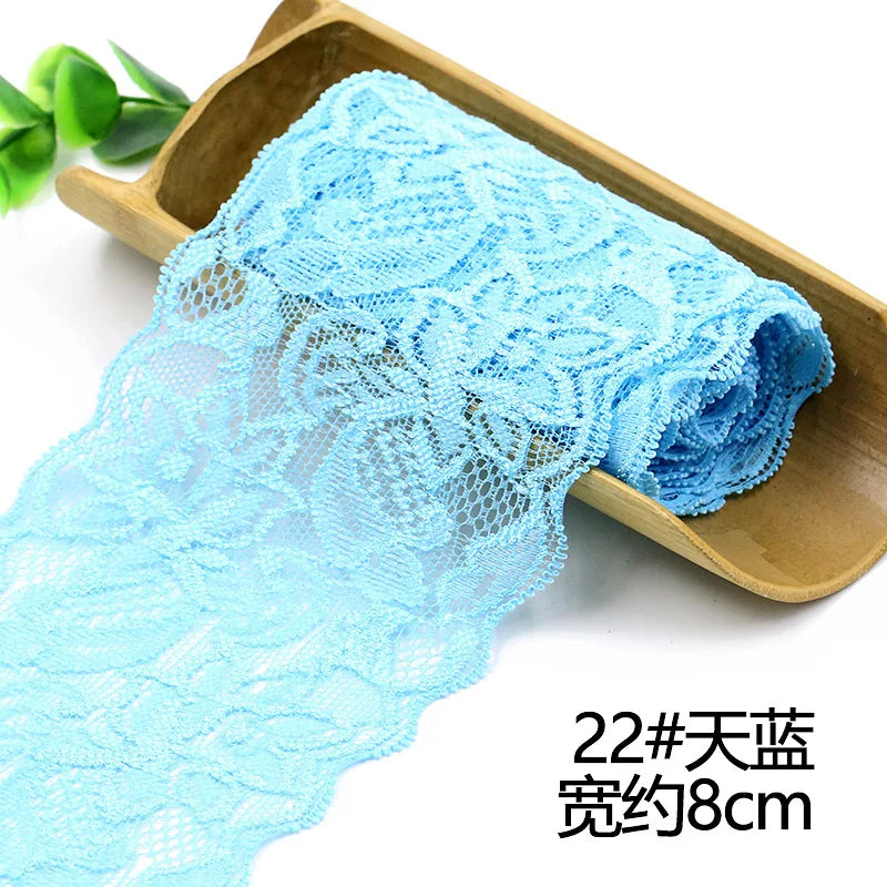 1Meter Elastic Lace Ribbon Crafts Fabric Lace Trimming Home Garment