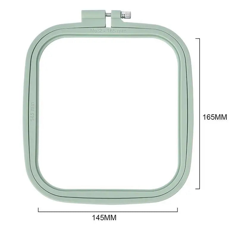 Plastic DIY Embroidery Hoops Square Shape Cross Stitch Frame Ring