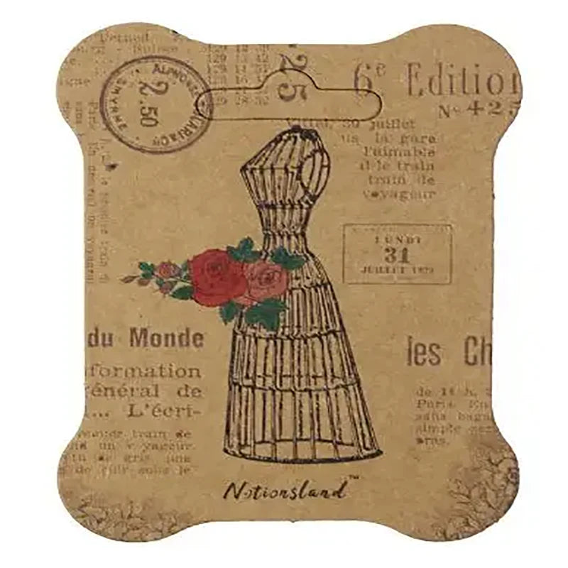 10pcs Paper Thread-Card Embroidery Thread Bobbins/Floss Storage Paper Winding Board 10*7.5cm