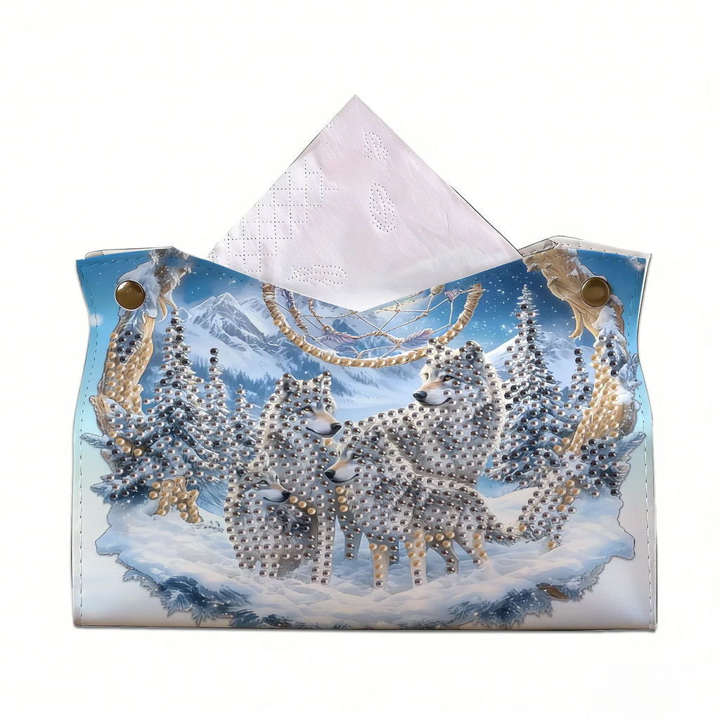 1Pc Diamond Painting kit tissue box Animal Pattern Bedroom display