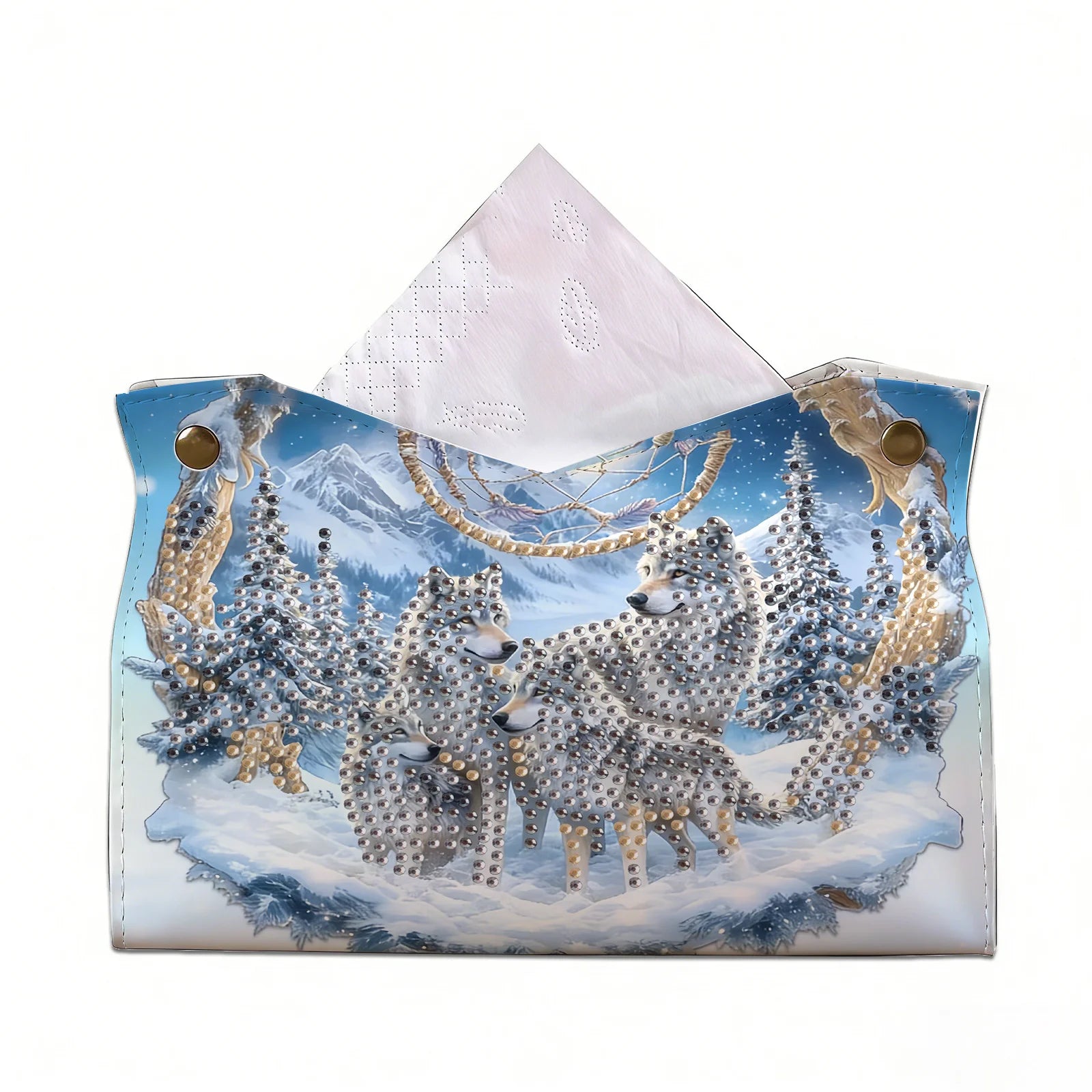 1Pc Diamond Painting kit tissue box Animal Pattern Bedroom display