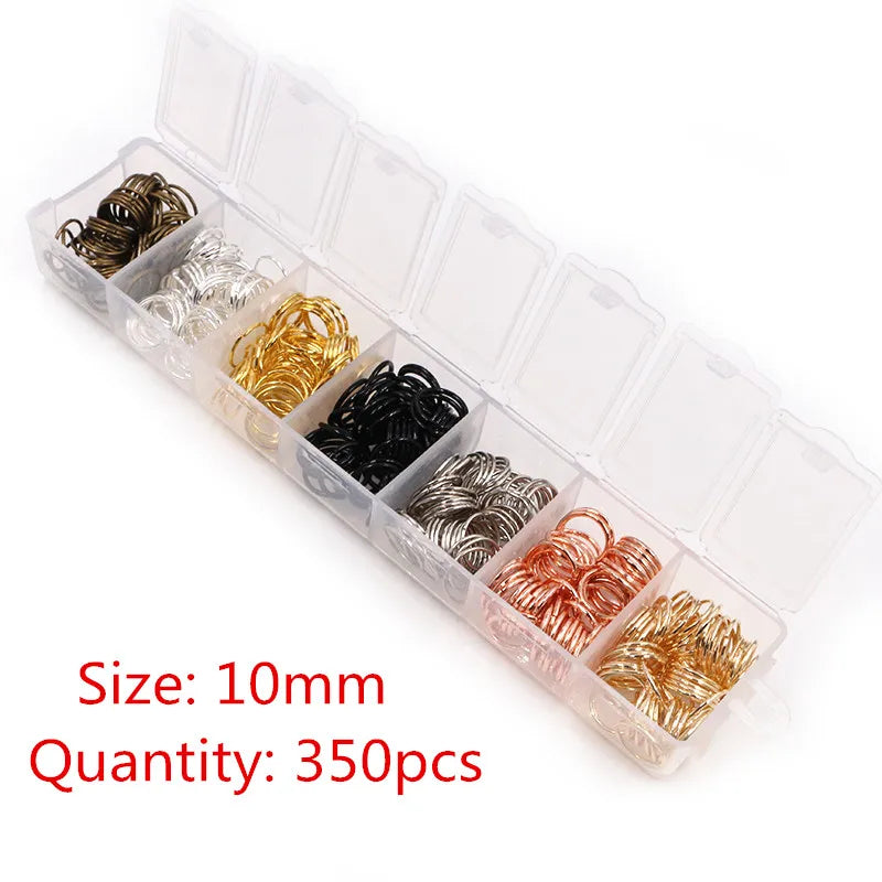 Box 3/4/5/6/7/8 10mm 8-Colors Open Jump Rings Link Loop Connector