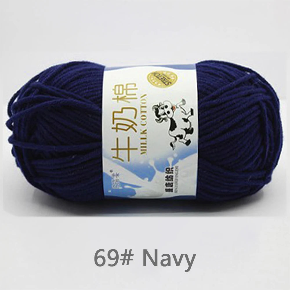 New 5Pcs colorful Soft Milk Cotton 5Ply Yarn Children, Adults