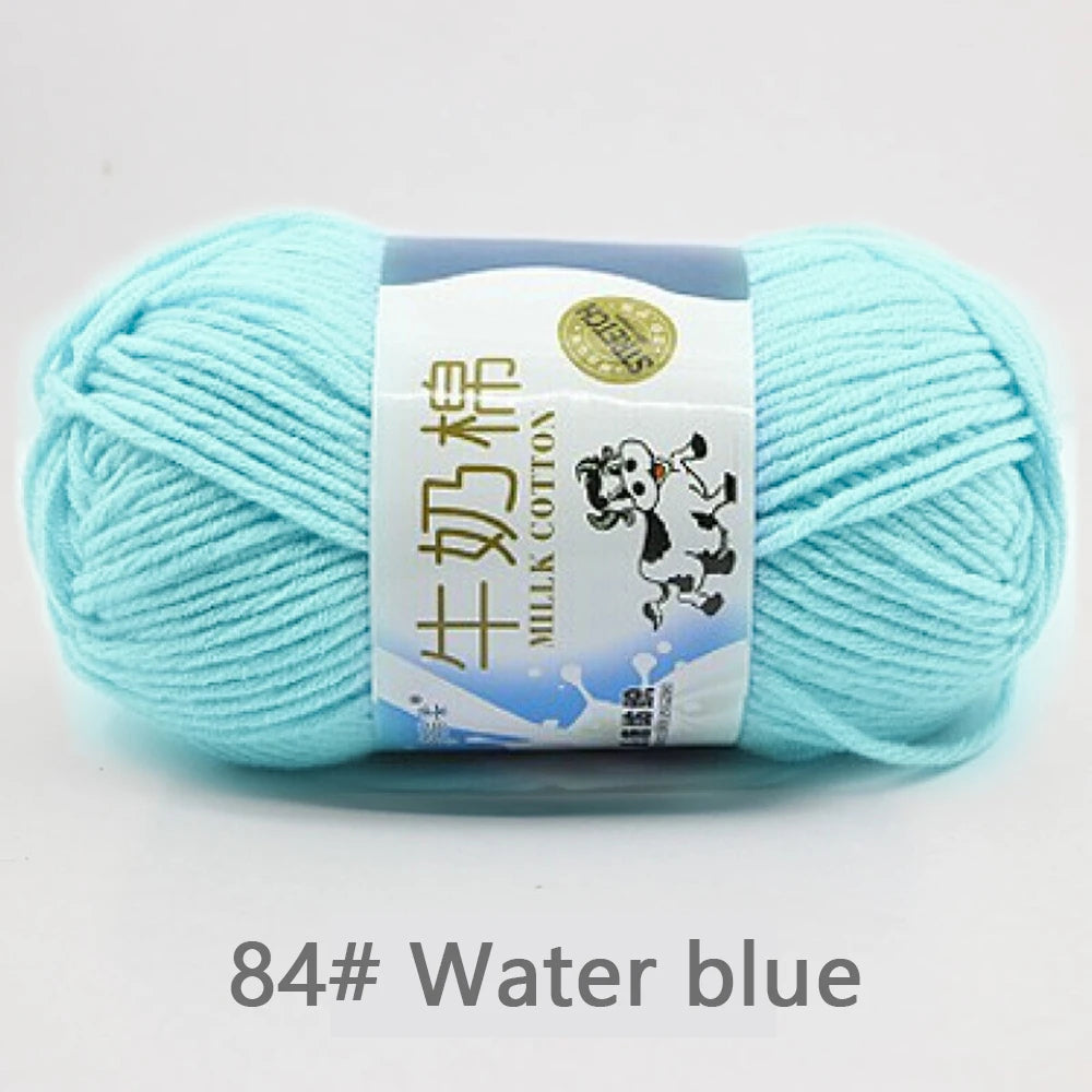 New 5Pcs colorful Soft Milk Cotton 5Ply Yarn Children, Adults