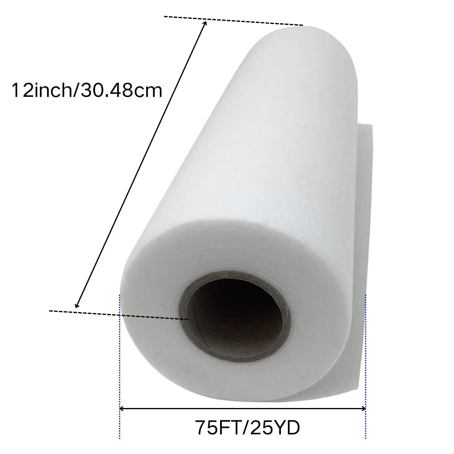 Wash-Away Water Soluble Embroidery Stabilizer 12"x25Yd-Roll-40g Compatible with Most Hoops