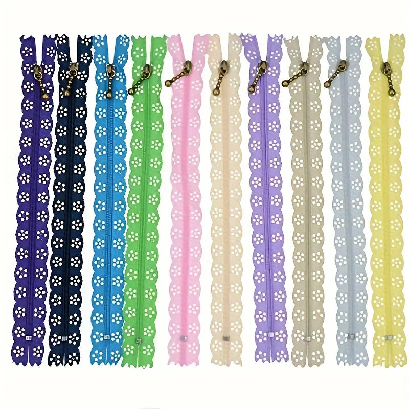 10 pcs 15-30cm #nylon closed tail lace hollow lace zipper