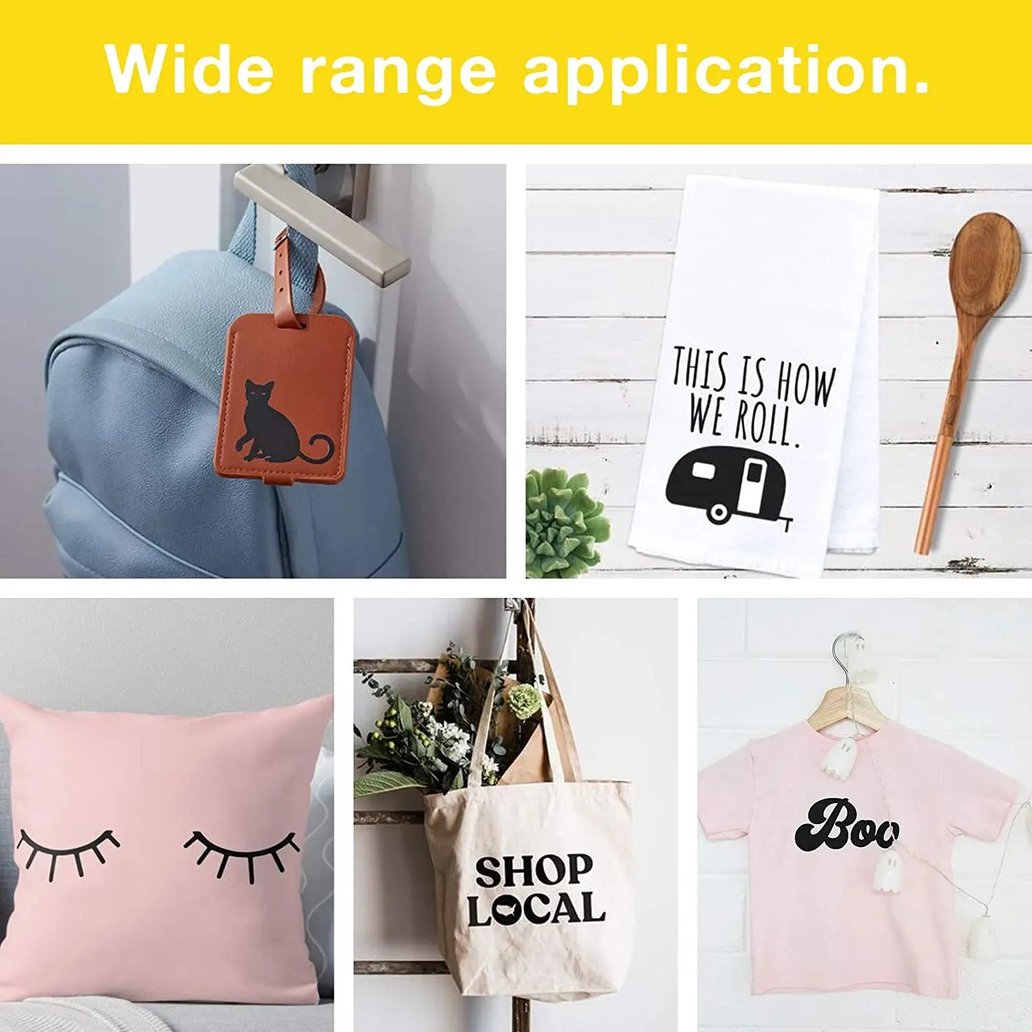 HTVRONT 12"X20ft/50ft/30x1500cm Heat Transfer Vinyl Roll T-shirt Sticker Craft Iron