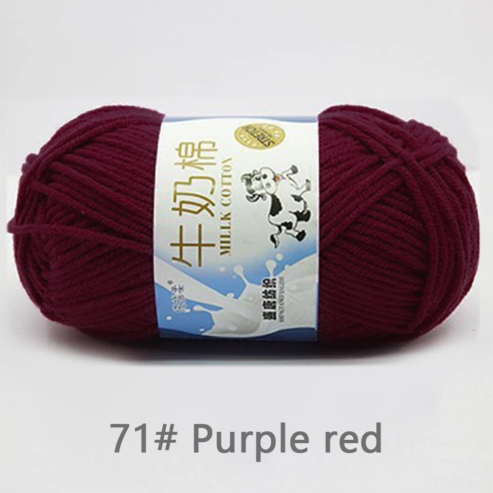 New 5Pcs colorful Soft Milk Cotton 5Ply Yarn Children, Adults