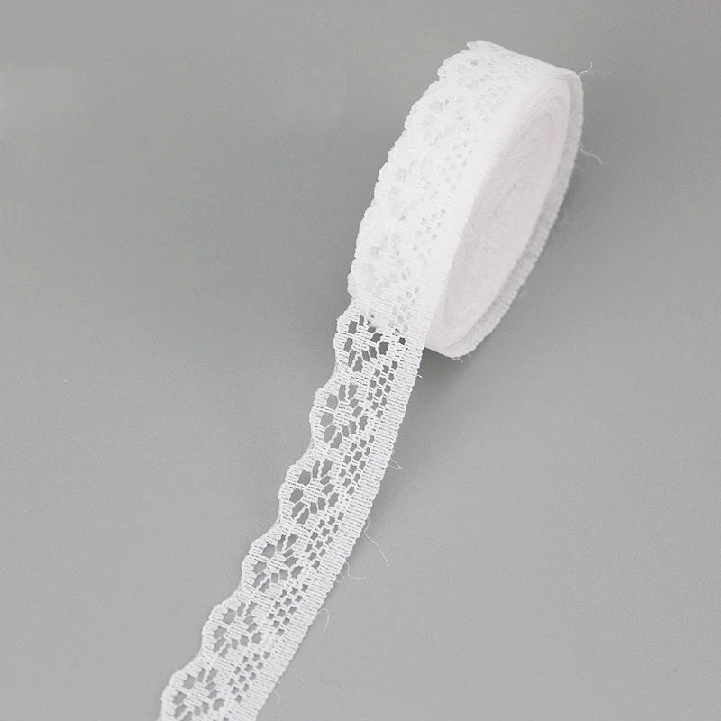 (20 yards/roll) 15mm white Lace fabric Webbing Decoration gift packing Material