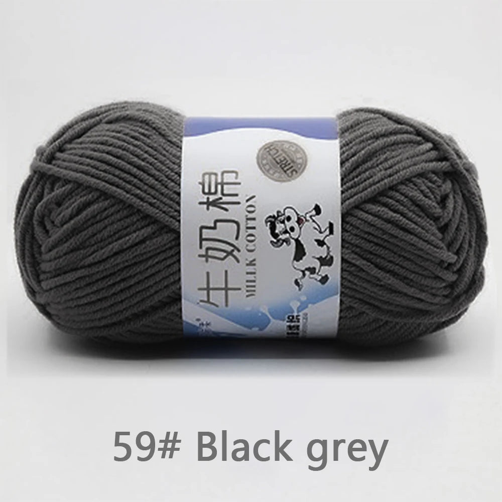 New 5Pcs colorful Soft Milk Cotton 5Ply Yarn Children, Adults
