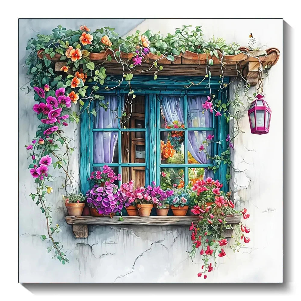 Full Square Round Diamond Mosaic House Landscape DIY Painting Town Ship New Arrival Embroidery Seaside Unique Gift
