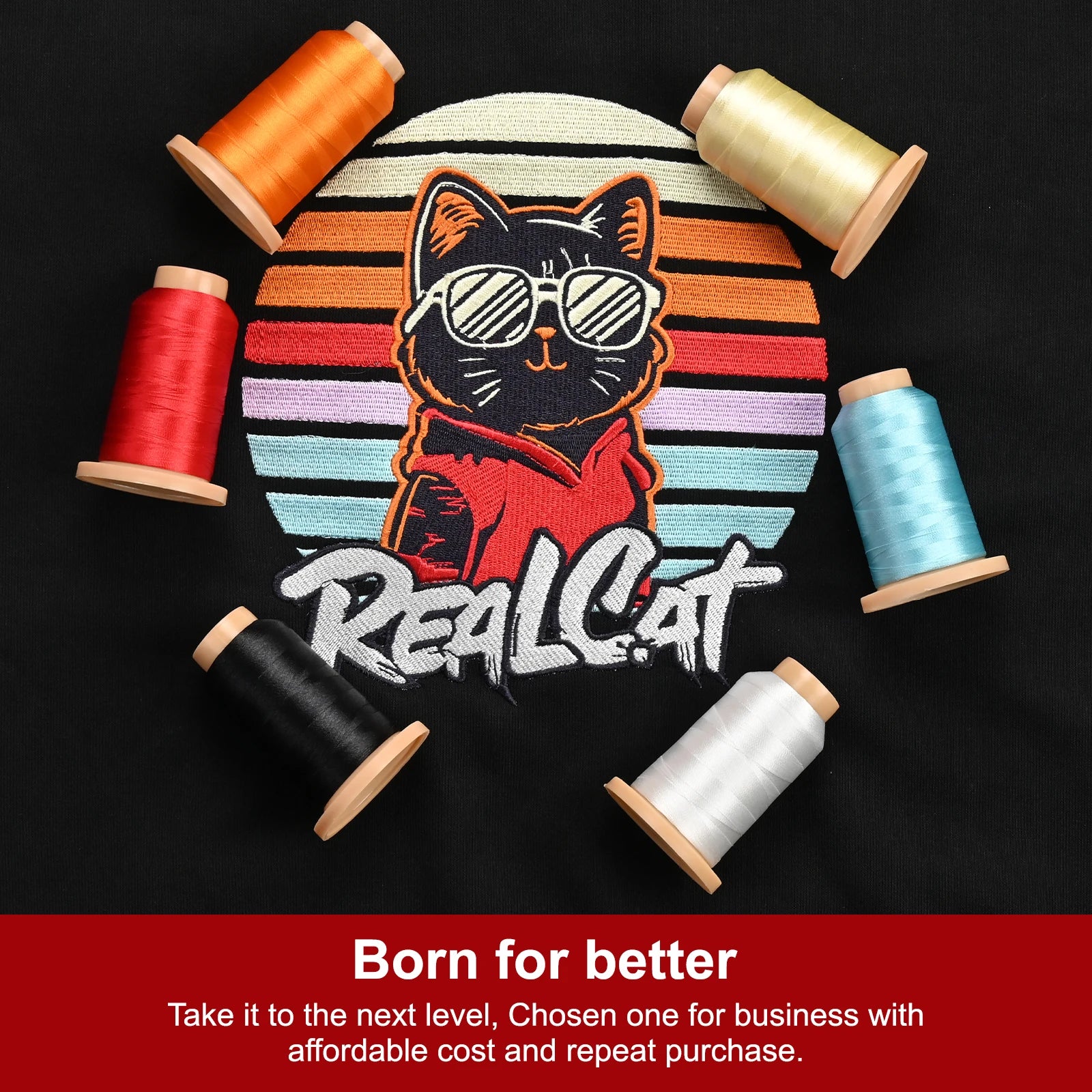 RICHWORD 40Pcs Colors Embroidery Threads 800M (875Y) Polyester Thread Kit