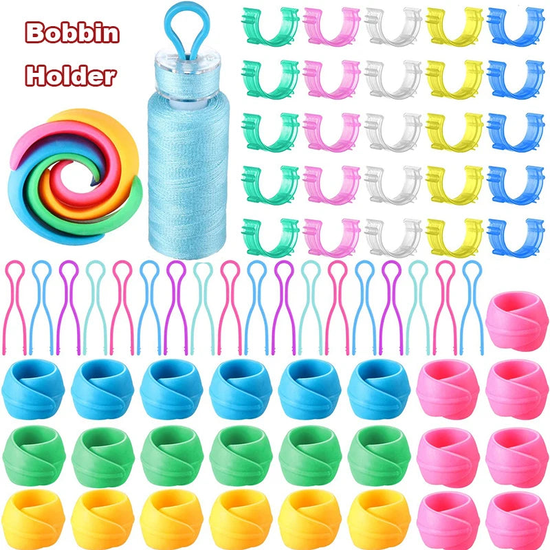 5-20PCS Bobbin Thread Huggers Clamps Holder Keep Spools From Unwinding