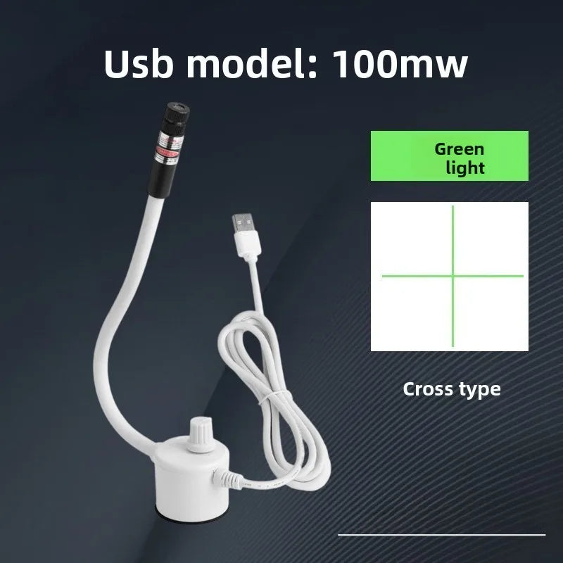 USB Laser Positioning Light Adjustable Red Green with Magnetic Base
