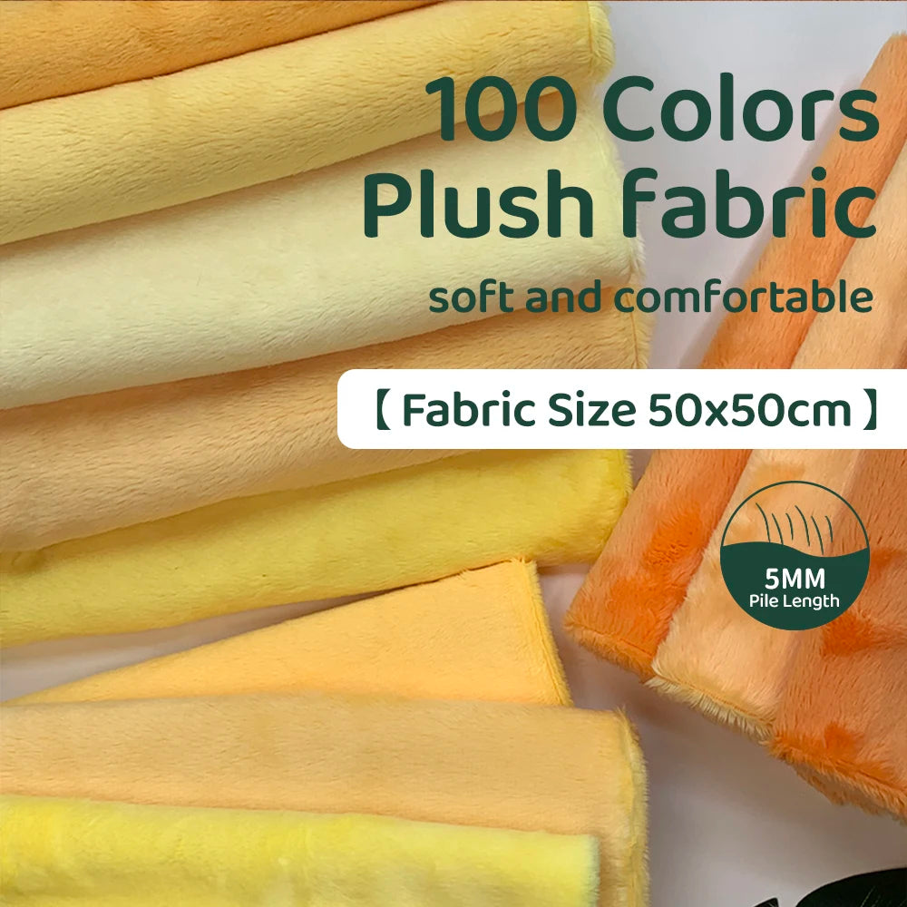 45x50cm Fabric 5mm Pile Super Soft Fur Doll Stuffed Animals