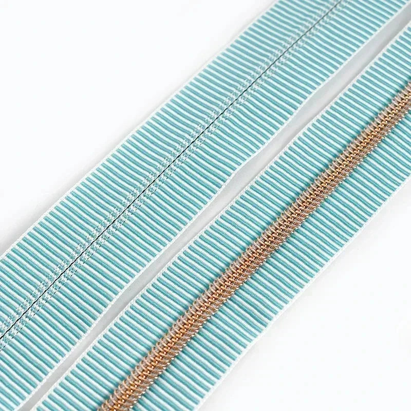 1/2/5Meters 5# Stripe Sewing Coil Zipper for Nylon Zips Bags Garment Decor Zip Tape By Meter Zippers Repair Kit DIY Accessories