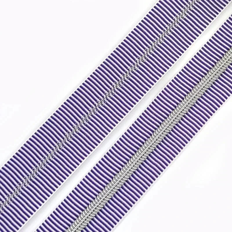 1/2/5Meters 5# Stripe Sewing Coil Zipper for Nylon Zips Bags Garment Decor Zip Tape By Meter Zippers Repair Kit DIY Accessories